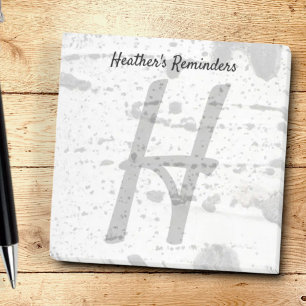 Quaking Aspen Tree Bark und Initial LetterMonogram Post-it Klebezettel