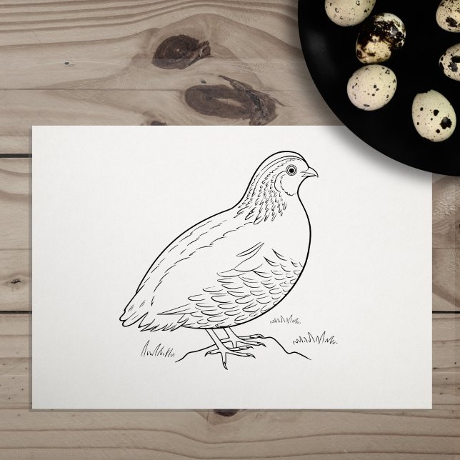 Qual Gummistempel (Quail Rubber Stamp)
