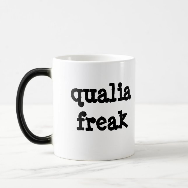 Qualia verwandelnde Tasse ungewöhnlicher Hitze (Links)