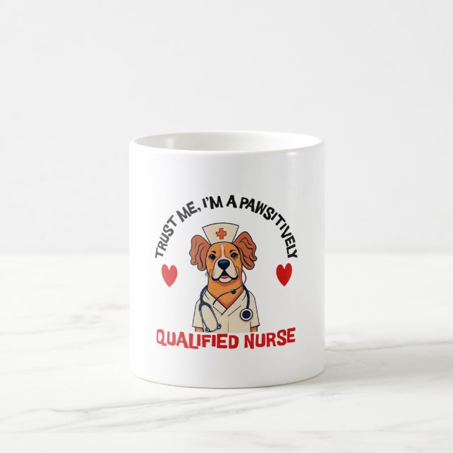 Qualifizierte Krankenschwester pawsitiv Kaffeetasse (Mittel)