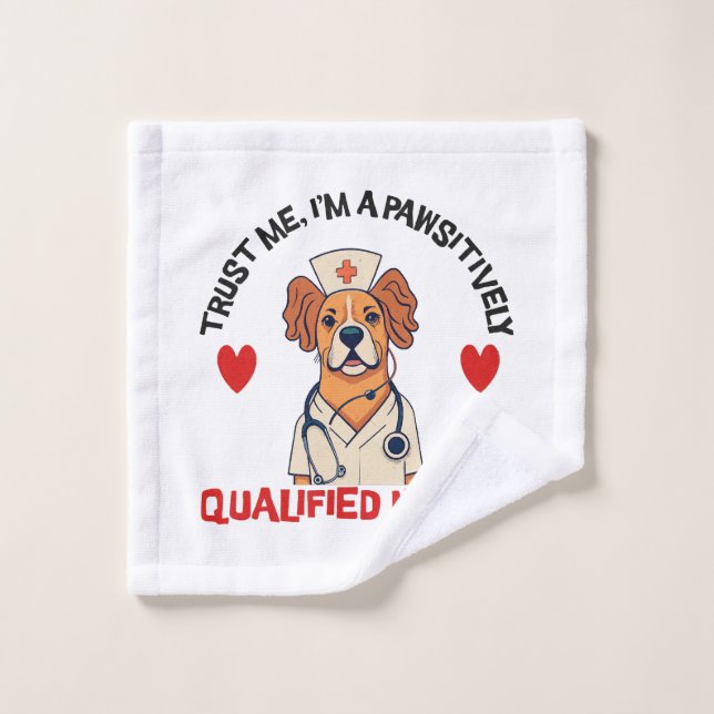 Qualifizierte Krankenschwester pawsitiv Waschlappen (Waschlappen)