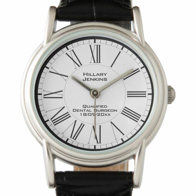 Qualifizierter Zahnarzt mit Datenerfassung Armbanduhr (Von Creator hochgeladen)