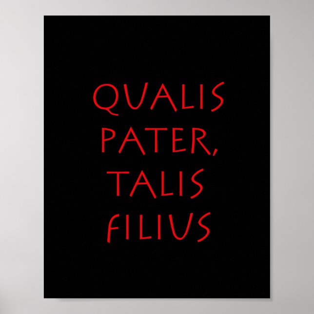 Qualis pater talis filius poster (Vorne)