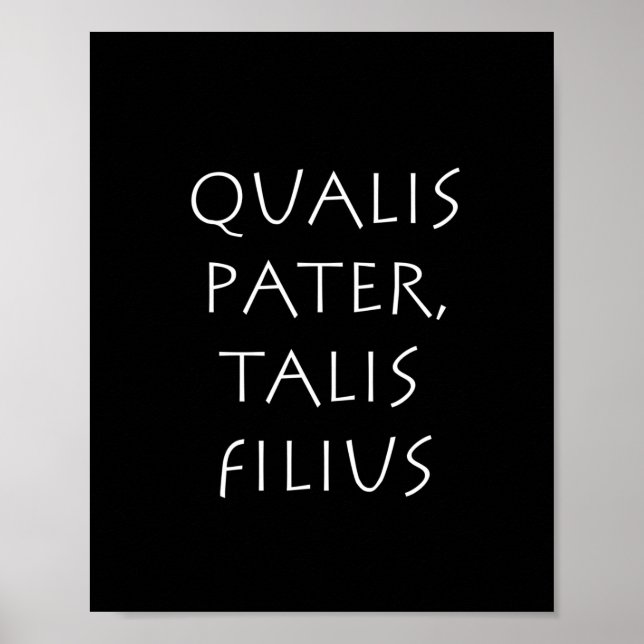 Qualis pater talis filius poster (Vorne)