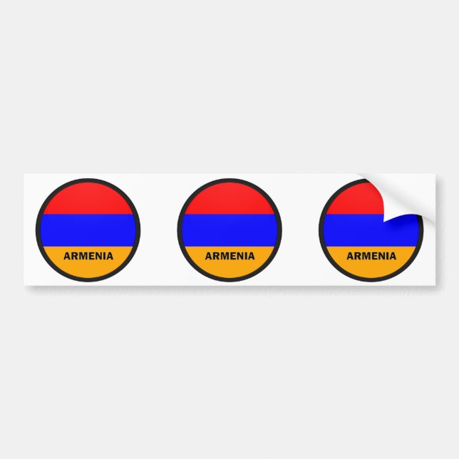 Qualität Armeniens Roundel Flagge Autoaufkleber (Vorne)