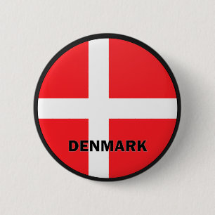 Qualität Dänemarks Roundel Flagge Button