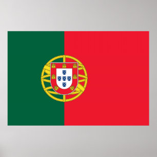 Qualität der portugiesischen Flagge Poster