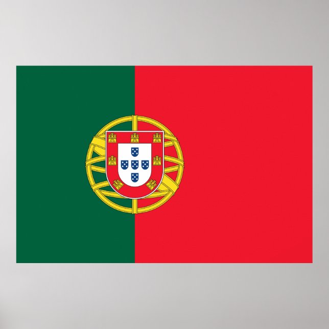 Qualität der portugiesischen Flagge Poster (Vorne)