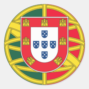Qualität der portugiesischen Flagge Runder Aufkleber
