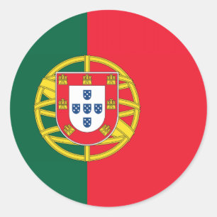 Qualität der portugiesischen Flagge Runder Aufkleber