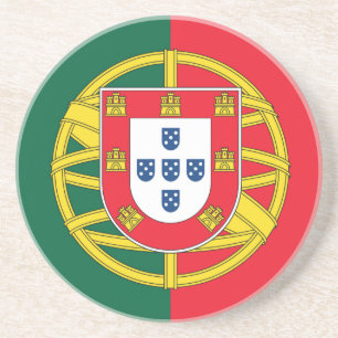 Qualität der portugiesischen Flagge Sandstein Untersetzer