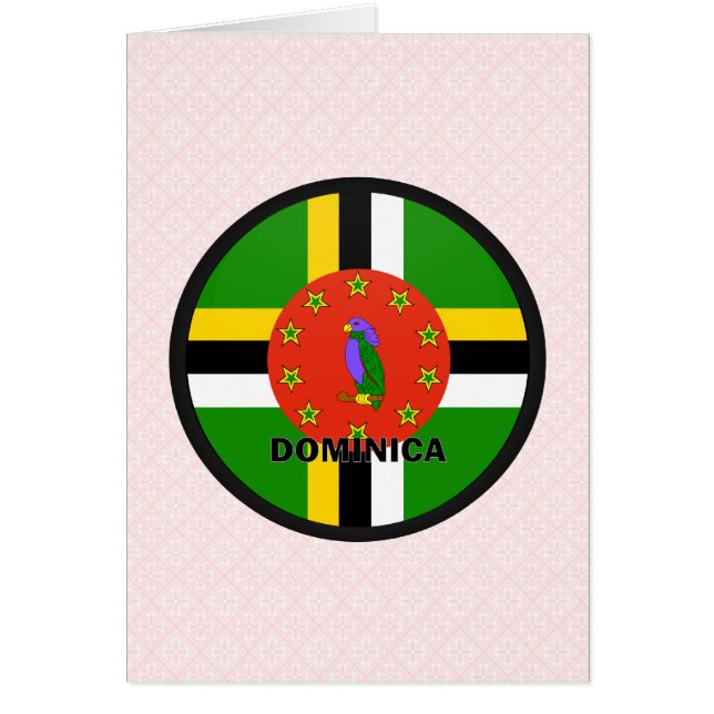Qualität Dominicas Roundel Flagge (Vorne)