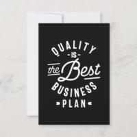 Qualität ist der beste Geschäftsplan