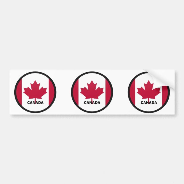 Qualität Kanadas Roundel Flagge Autoaufkleber (Vorne)