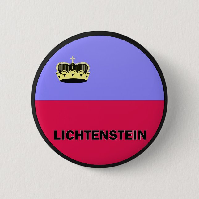 Qualität Lichtensteins Roundel Flagge Button (Vorderseite)
