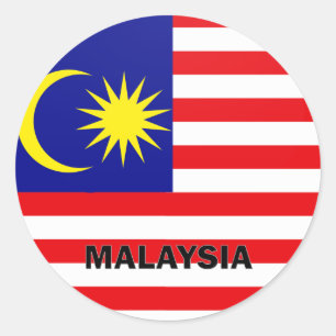 Qualität Malaysias Roundel Flagge Runder Aufkleber