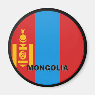 Qualität Mongolei Roundel Flagge Magnet