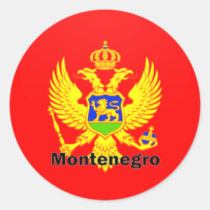 Qualität Montenegros Roundel Flagge Runder Aufkleber