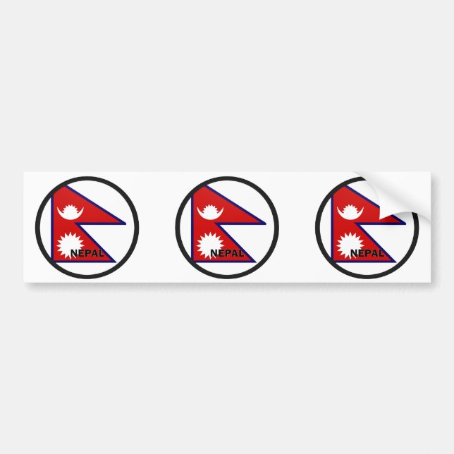 Qualität Nepals Roundel Flagge Autoaufkleber (Vorne)