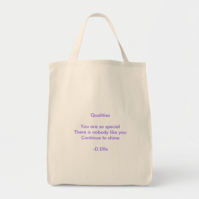 Qualitätenhaiku-Tasche Tragetasche (Vorne)