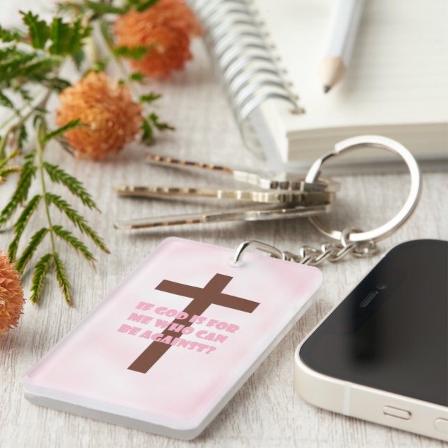 Qualitative christliche rosa Schlüsselanhänger (Vorderseite rechts)