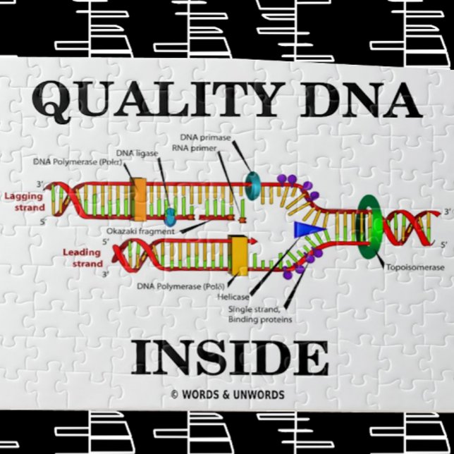 Qualitäts-DNA-Inside (DNA-Replikation) Puzzle (Jigsaw puzzle for anyone with "Quality DNA Inside")