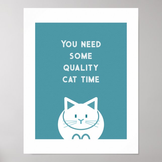 Qualitäts-Katzenzeit  Poster (Vorne)