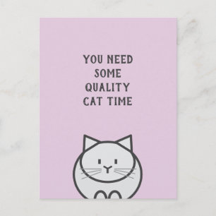 Qualitäts-Katzenzeit Postkarte