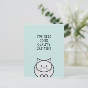 Qualitäts-Katzenzeit Postkarte
