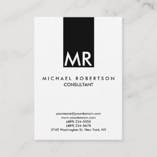 Qualitäts-Liner-Special Monogramm Eindeutig klar Visitenkarte