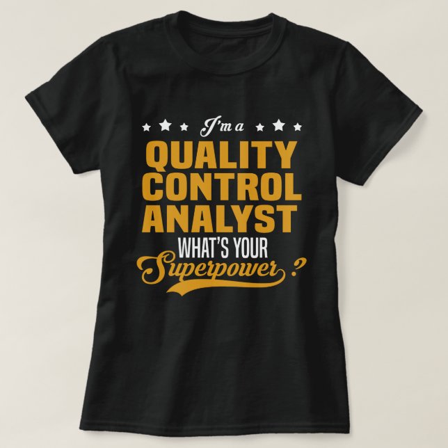 Qualitätsanalytiker für Kontrolle T-Shirt (Design vorne)