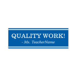 "QUALITÄTSARBEIT!" Teacher Feedback Rubber Briefma Permastempel
