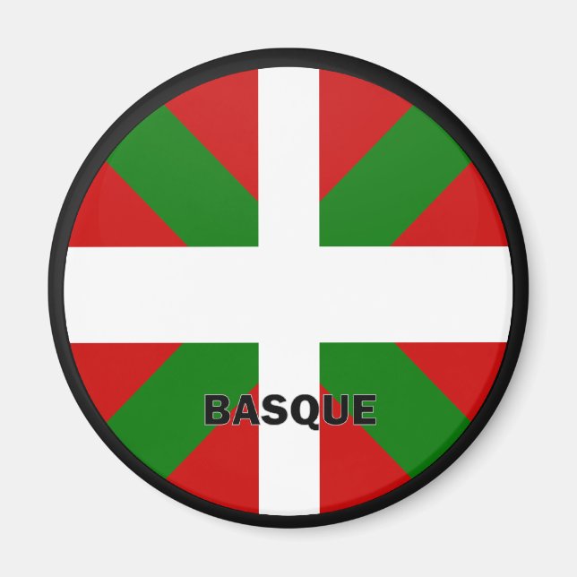 Qualitätsflagge für baskisches Roundel Magnet (Vorne)