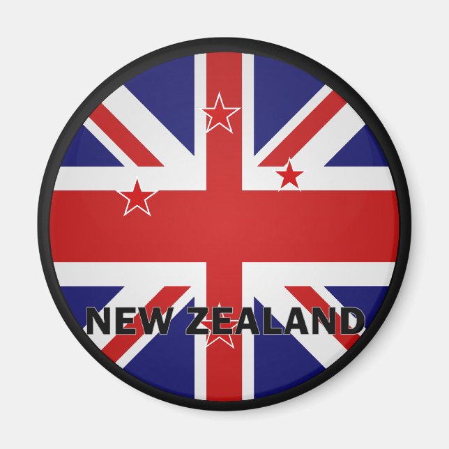 Qualitätsflagge für Neuseeland Magnet (Vorne)