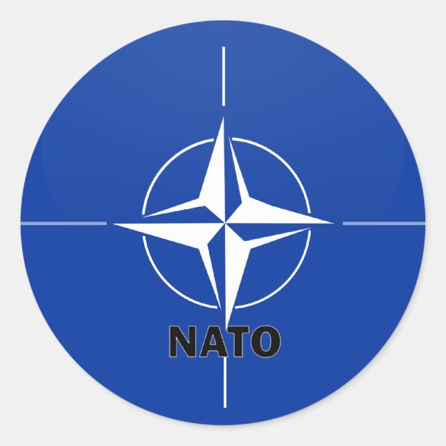 Qualitätsflagge von Nato Roundel Runder Aufkleber (Vorderseite)