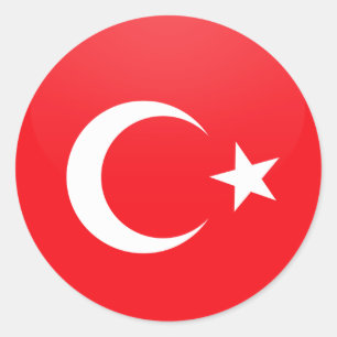 Qualitätsflaggenkreislauf der Türkei Runder Aufkleber