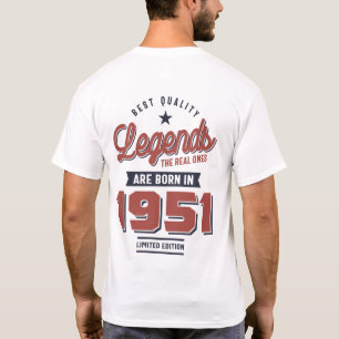 Qualitätslegenden Die echten sind 1951 Geboren T-Shirt