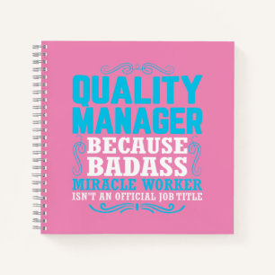 Qualitätsmanager, Funny Quality Manager Zitat Notizbuch