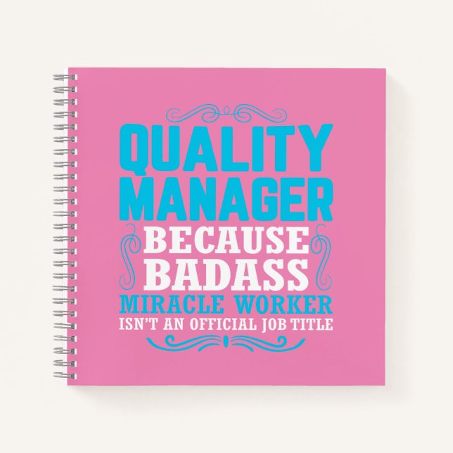 Qualitätsmanager, Funny Quality Manager Zitat Notizbuch (Vorderseite)