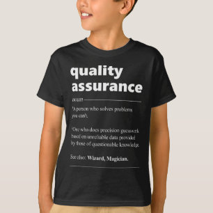 Qualitätssicherung Definition QA Manager T-Shirt