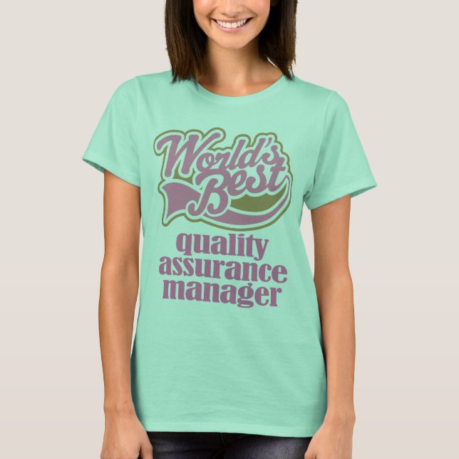Qualitätssicherung Manager Rosa Geschenk T-Shirt (Vorderseite)