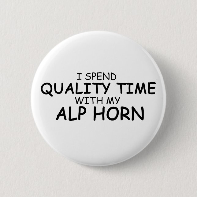 Qualitätszeit Alp Horn Button (Vorderseite)