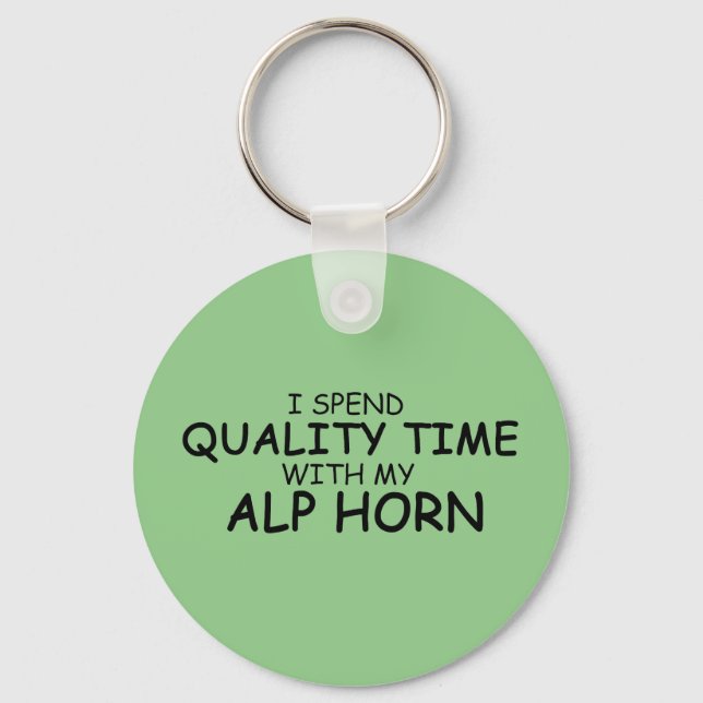 Qualitätszeit Alp Horn Schlüsselanhänger (Vorderseite)