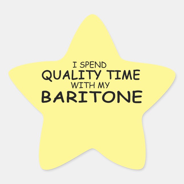 Qualitätszeit Baritone-Star-Sticker Stern-Aufkleber (Vorderseite)