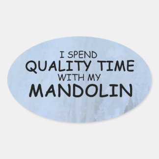 Qualitätszeit Mandolin Oval Sticker