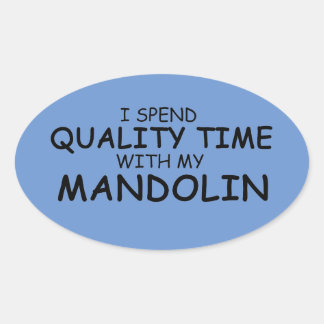 Qualitätszeit Mandolin Oval Sticker