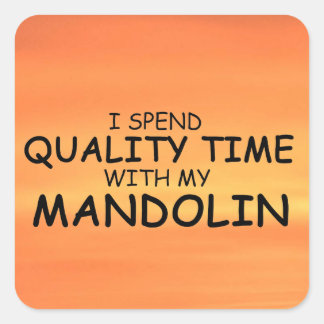 Qualitätszeit Mandolin Square Sticker