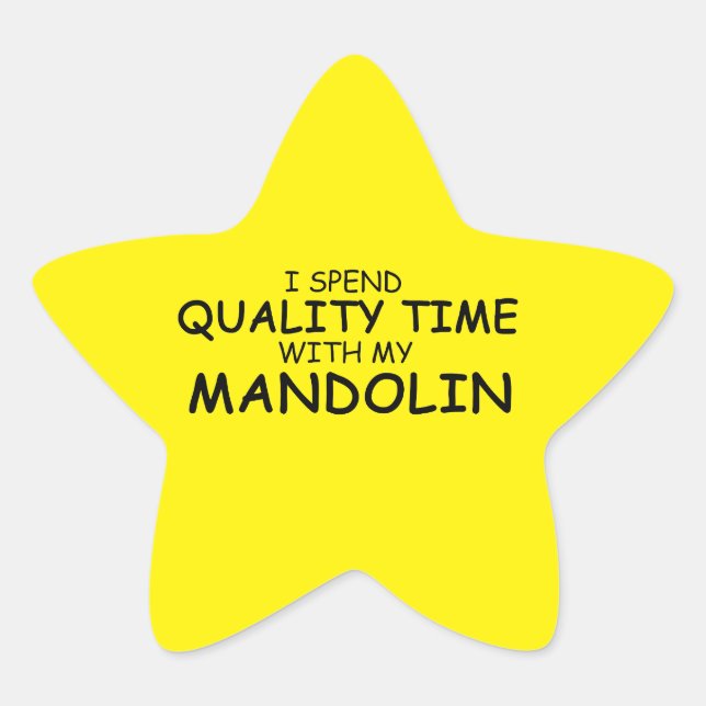 Qualitätszeit Mandolin Star Sticker (Vorderseite)