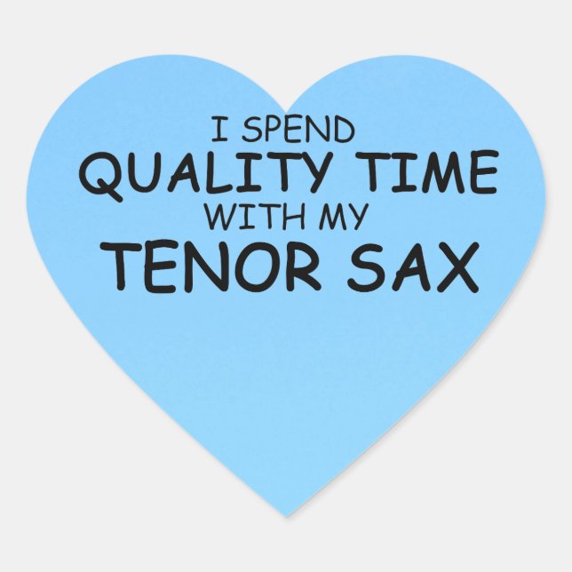 Qualitätszeit Tenx Sax Heart Sticker (Vorderseite)