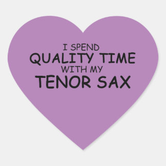 Qualitätszeit Tenx Sax Heart Sticker